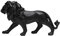 Vinbcorw Statue Löwe Origami Statue Harz Dekoration Statue Interieur Löwe Deko Schwarz/Weib Tiere In Harz Löwe Statuette Dekoration Design,Schwarz