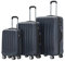 BEIBYE TSA-Schloß 2080 Zwillingsrollen neu Reisekoffer Koffer Trolley Hartschale Set (Dunkelblau, Set)