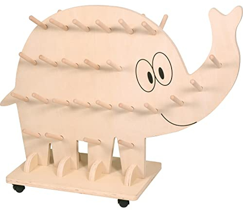 EDUPLAY 110490 Stiefel-Elefant für 25 Paar, 106 x 39,5 x 83 cm, Holz