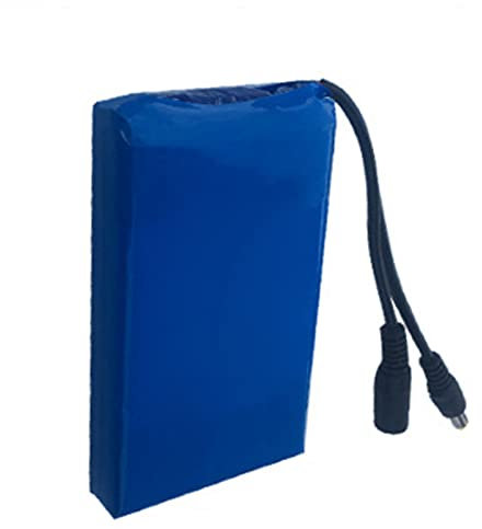 FREEDOH 12V Polymer Battery 3AH 4AH 5AH 6AH 7AH 9AH 12AH Portable Rechargeable Lithium Polymer Battery With Charger and DC5.5 * 2.1 Plug and Battery Level Display,6000mAh A