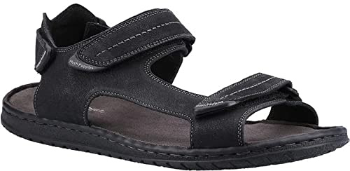 Hush Puppies Men's Neville Quarter Strap Sandal, Black, 10