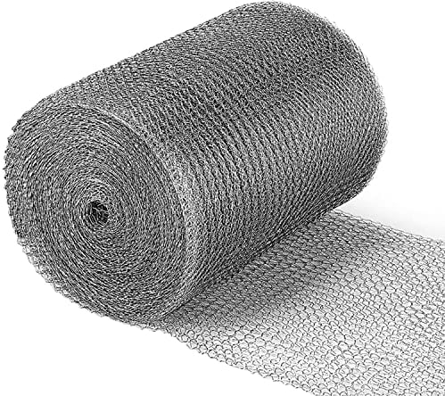 DARENYI Stainless Steel Mesh Roll Mesh Metal Mesh Sheet Rodent Control Insect Mesh Pest Proofing Mesh for Vents, Windows, Door, Filter, Kitchen, Garden, 9m x 12.7cm