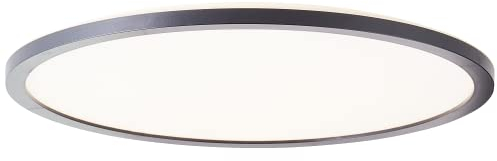 Lightbox LED Deckenaufbau-Paneel | Ø 42 cm | Wand- & Deckenpanel mit Memory Funktion & Nachtlicht & Timer | dimmbar per Fernbedienung | CCT | 2900 lm | 3000-6500 K | aus Kunststoff in Schwarz/Weiß