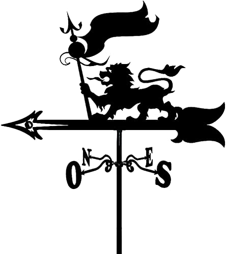 Exquisite Metall-Wetterfahne, Ornament, Wetterfahne, Wetterfahne aus Edelstahl, Wetterfahne für den Garten, kreativer Drache, Wetterfahne, Gartenstecker, Windfahne, Windrichtungsanzeiger, Gartenstecke