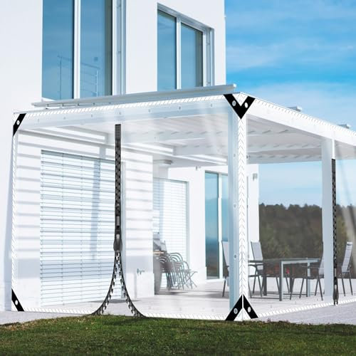 TMGJShd Transparent Tarpaulin Outdoor Zippered Waterproof PVC Cover for Greenhouse Garden Outdoor Camping Caravan Canvas. (0.5 * 0.8m|400g/m²)