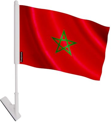 Drapeau adhésif Maroc en Polyester 10 pièces