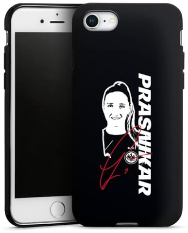 Silikon Hülle kompatibel mit Apple iPhone 8 Case schwarz Handyhülle Lara Prasnikar Eintracht Frankfurt Offizielles Lizenzprodukt