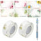 NAROSEBE 1000 Etiketten Flaschenetiketten Selbstklebend Klebeetiketten Eckig Blumen 5x3cm Marmeladen Etiketten Zum Beschriften Ablösbare Etiketten Bunt Haushaltsetiketten Rolle für Flaschen Gläser