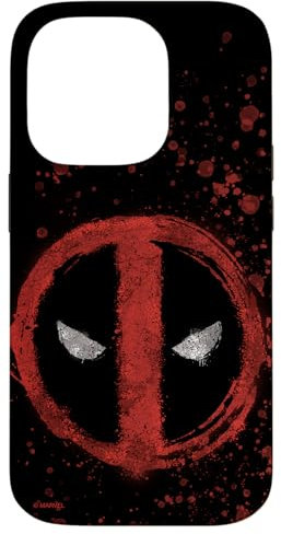 iPhone 14 Pro Marvel Deadpool Wade Wilson Icon Paint Splatter Case