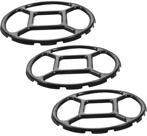 Cabilock 3 Piezas Soporte Auxiliar para Olla Pequeña Aro Wok para Estufa De Gas Rejilla Wok para Estufa De Gas Rejilla Metalica Rejilla para Wok Esmalte Horno Marco De Anillo