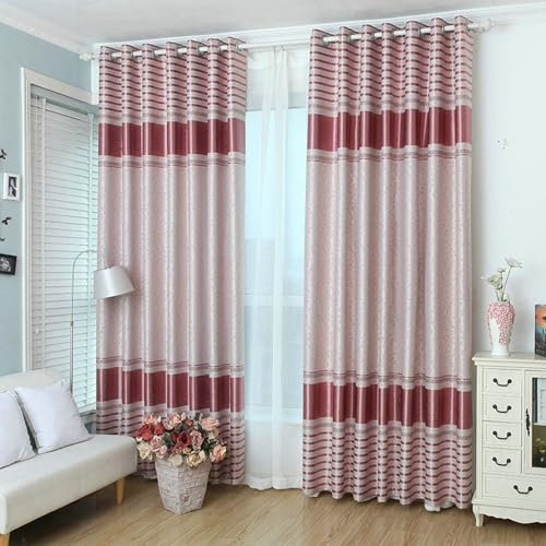 Ayoiow Tende Oscuranti Soggiorno, Tenda Camera da Letto 2 Pezzi, 137X229CM Tende per Camera da Letto E Soggiorno Tende con Occhiello, Rosso Radice di Loto