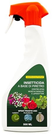 AGRI-CULTURA® | Piretro Insetticida per Piante Naturale Pronto Uso | Elimina Afidi, Mosca Bianca, Moscerini E Lepidotteri | Rapida Azione Abbattente Efficace Su Tutti i Tipi Di Piante Ornamentali