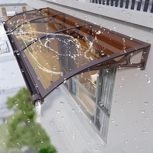 SZITW Moderne Außenfenster-Markise, Außen-Polycarbonat-Eingangstür, Sonnenschutz, Gebogene Fenster-Markise, Haustür-Markisen-Überdachung, Terrassenfenster-Balkon, Dachterrassen-Überdachungen, UV-S