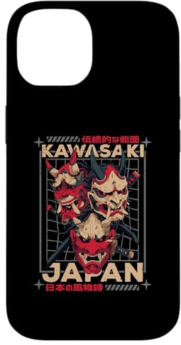 Kawasaki City Noh-Masken Retro Japan Kawasaki Hülle für iPhone 14