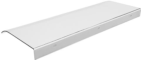 Polycarbonate Door Canopy 3.5mm Thick Clear Door Awning with UV Protection Soundproof Rain Shelter for Terrace Homes Etc(40 * 80cm/15.75 * 31.5in)