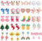 DEVIENG Clip On Ohrringe, hypoallergen, geeignet für Kinder im Alter von 4–12 Jahren, niedliche kleine Ohrclips, Schmuck-Geschenk-Set, Einheitsgröße, Harz, Kein Edelstein (Clip On Ohrringe-20 Paar)