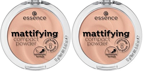 ESSENCE Mattifiying compact powder polvos matificantes 04 Perfect Beige (Paquete de 2)
