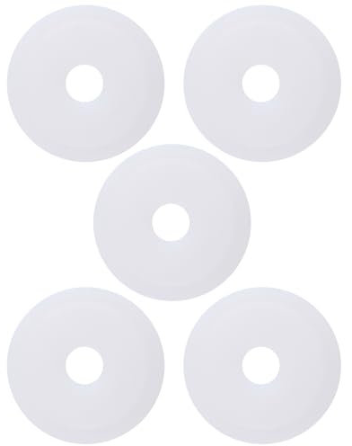 Be In Your Mind 5 arandelas de silicona blanca con base de válvula de descarga de inodoro, arandelas transparentes OE AH0007100R compatibles con válvulas dobles Roca de 68 x 16 mm