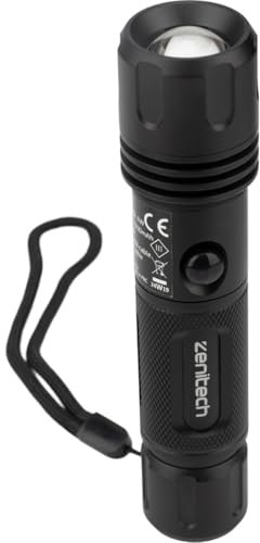 Zenitech - Torcia LED ricaricabile USB 160/500 lm