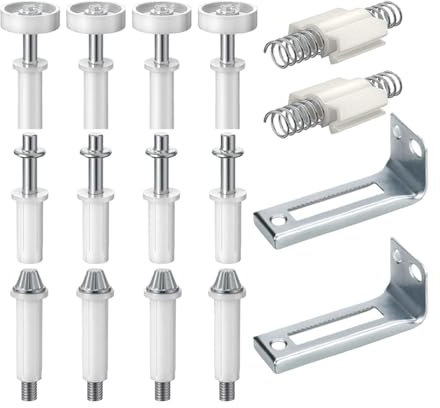 Falttürbeschläge-Set, Metall-Falttürbeschläge, Professionelles Falttür-Hardware-Set, Tür-Reparatur-Set, Reparatur-Ersatzteile für Waschküche, Kleiderschrank