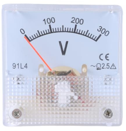 AC0–300 Volt AC0–450 V Vanaloges Voltmeter, quadratisch/rund, Panel-Spannungsmessgerät, Anzeige des Trends der Leistung