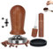 Foyucool Coffee Tamper Set of 3, Wood Handle Coffee Tamper 51mm, 6 Needles Coffee Stirrer, Silicone Tamper Mat, Internal Spring to Easy Press, Food Grade Stainless Steel, for Portafilter Machine 51mm