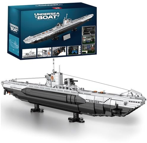 DOYAY U-Boot WW2 Riesiges Modell Bauset Kompatibel mit Iego Technik, 3980+ Teile