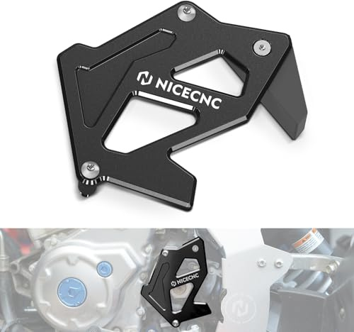 NICECNC Black Case Saver Kettenradschutz Kurbelgehäuseabdeckung | Compatible with Yamaha Raptor 700 2006-2011, 2013-2024, Raptor 700R 2012 2016-2024, Raptor 700R SE 2013-2016 2018-2024