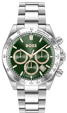 BOSS Chronograph Quartz Watch for Men Hero 2.0 Collection with Stainless Steel Bracelet