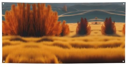 Vielseitiges Party-Banner mit goldenem Gras, Herbst-Motiv, beste Banner für Veranstaltungen, für Geburtstagsparty-Dekorationen