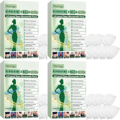 Patchs 10-en-1 Ingrédients Naturels Patchs pour Hommes et Femmes, Patch Types De Corps, Usage Quotidien pour Hommes et Femmes (4boîtes)