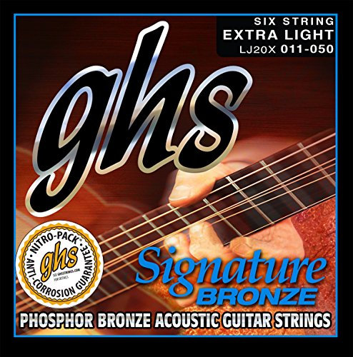 GHS Signature Bronze - LJ20X - Acoustic Guitar String Set, Extra Light, .011-.050