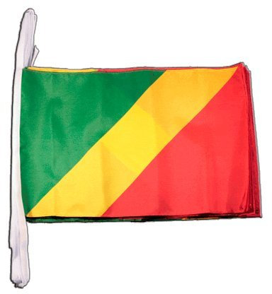 Fahnenkette Flaggen Kongo 30x45cm, Länge 9 m