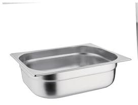 Vogue Gastronorm-Pfanne 1/3, Edelstahltablett, Tiefe: 65 mm, Fassungsvermögen: 2,5 Liter, Behälter für heiße und kalte Speisen, Bain Marie-geeignet, Deckel separat erhältlich, K929
