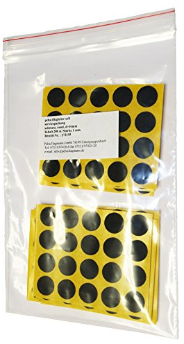peha Filzgleiter - Möbelgleiter selbstklebend - 1 mm dick, schwarz, rund 15 mm (200 Stück)
