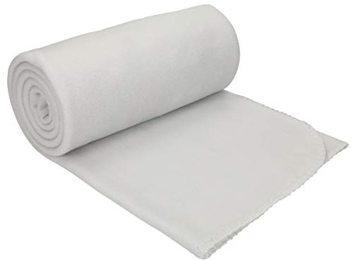 Betz Luxus Fleecedecke Kuscheldecke Wohndecke Farbe Silber grau Größe 130x170 cm Qualität: 180 g/m² …