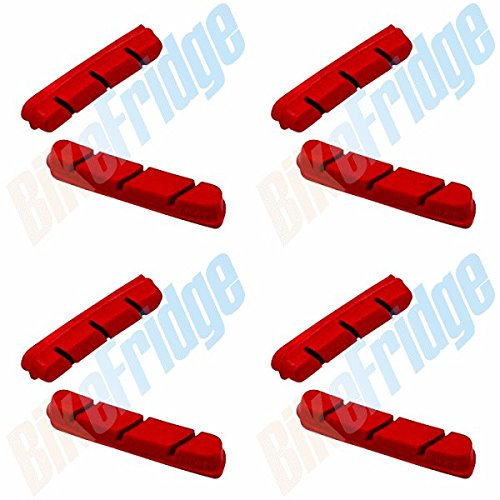 4prs/8pads Coussinets en caoutchouc Rouge Convient Campagnolo Record, Chorus Route des systèmes de frein
