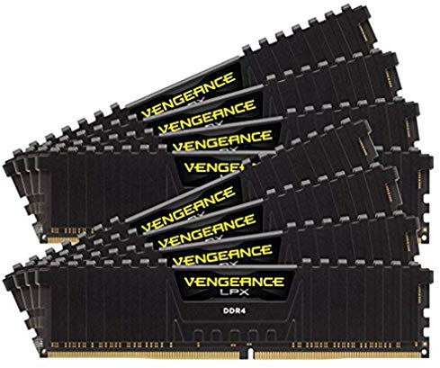 Corsair Vengeance LPX CMK128GX4M8B3000C16 Kit di Memoria RAM da 128GB, 8x16GB, DDR4, Nero