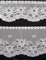 Bowatex Scheibengardine Kurz Spitze Bistrogardine Blumen Weiß im Set 30/50x150cm