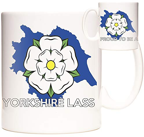 Yorkshire Gift Mug, Proud to Be A Yorkshire Lass. 11oz Ceramic Gift Mug to Show Everyone How Proud You are of Your Yorkshire Roots.