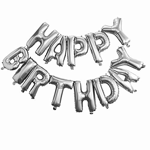 16 Foil Balloons Multi Coloured Alphabet Letter Birthday Party Decorations
