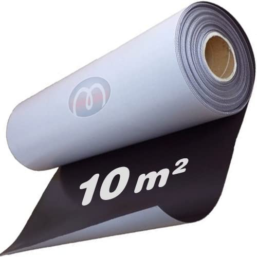 Magnetfolie selbstklebend roh braun 0,9mm x 1m x 10m - Rolle/Meterware - hält auf allen metallischen Oberflächen, flexible magnetische Folie