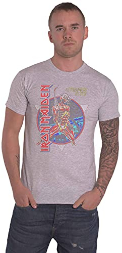 Rockoff Trade Men's Iron Maiden Somewhere in Time T-Shirt, Grey, Medium