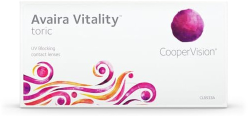 Coopervision Avaira Vitality Torische Monatslinsen weich, 3 Stück / BC 8.5 mm / DIA 14.5 mm / CYL -2.25 / ACHSE 180 / -3.25 Dioptrien