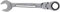 FACOM 467BF.17 Clé Mixte à Cliquet articulées métrique, Argent, 17 mm