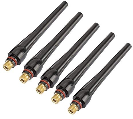 TIG Back Cap Kit - WIG Schweißbrenner Lange Mittlere Kurze Rückkappe 57Y02 57Y03 57Y04 für WP-17 18 26 TIg Schweißbrenner(5pcs57Y02 (lungo))