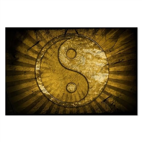 Postereck - 1501 - Yin und Yang, Vintage Religion Körper Geist China - Kunst Wandposter Fotoposter Bilder Wandbild Wandbilder - Poster - 4:3-81,0 cm x 61,0 cm