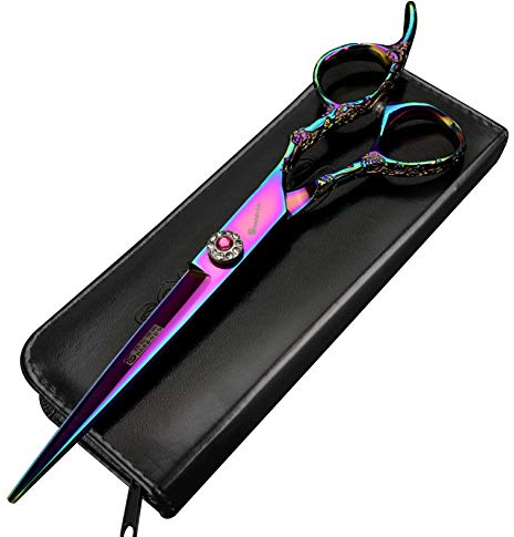 Professionelle Haarschneidemaschine, Edelstahl, scharfe Haarschneidemaschine, Friseur-spezifische Schere (17,8 cm Schneidescheren-A)