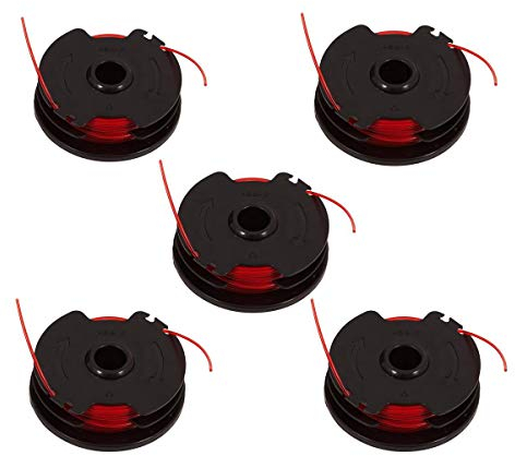 Fadenspule 5er Pack, Ersatzspulen mit jeweils 2 x 3 m Faden für Grizzly Rasentrimmer ERT 450-20