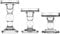 Lewondr Bougeoir en Verre [Lot de 3], Support de Chandelle Bougie Transparent, Chandelier Crystal avec Base Ronde, Ornement Décoration de Table Style Américain pour Fête Maison Mariage - Clair